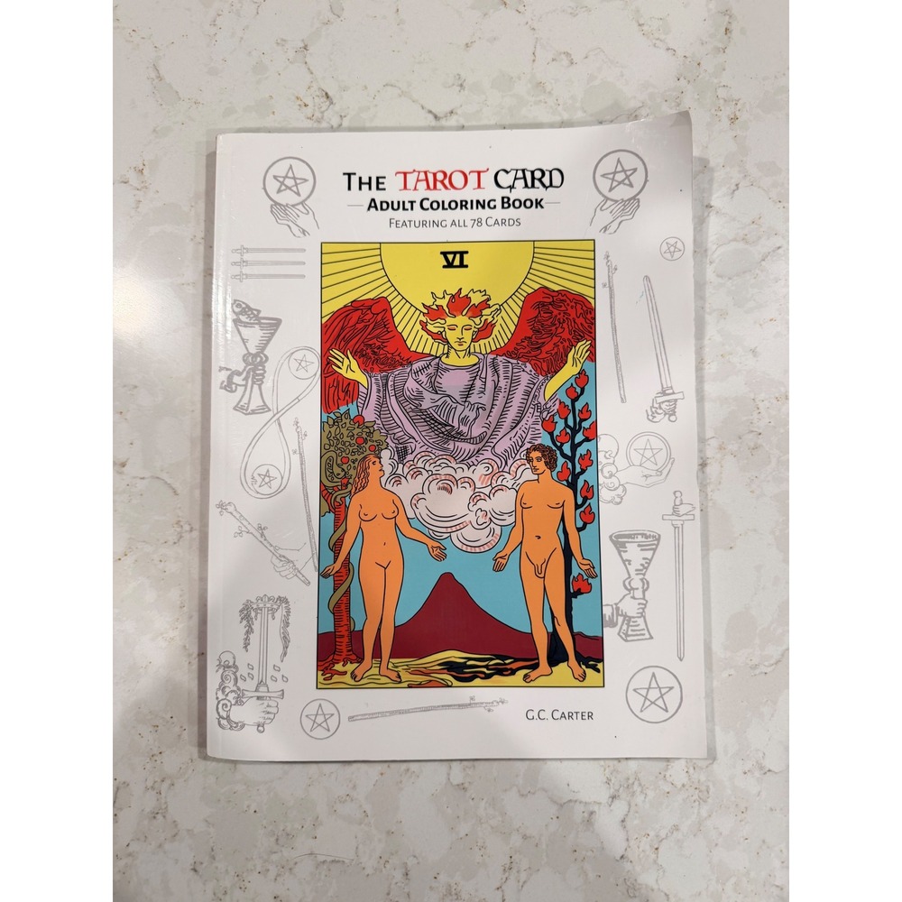 The Tarot Card Adult Coloring Book GC Carter 78 Cards Major Minor Arcana New